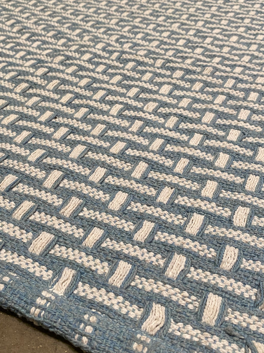 Outdoor Arthouse Basketweave - Reggie Blue