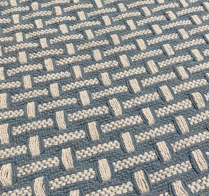Outdoor Arthouse Basketweave - Reggie Blue
