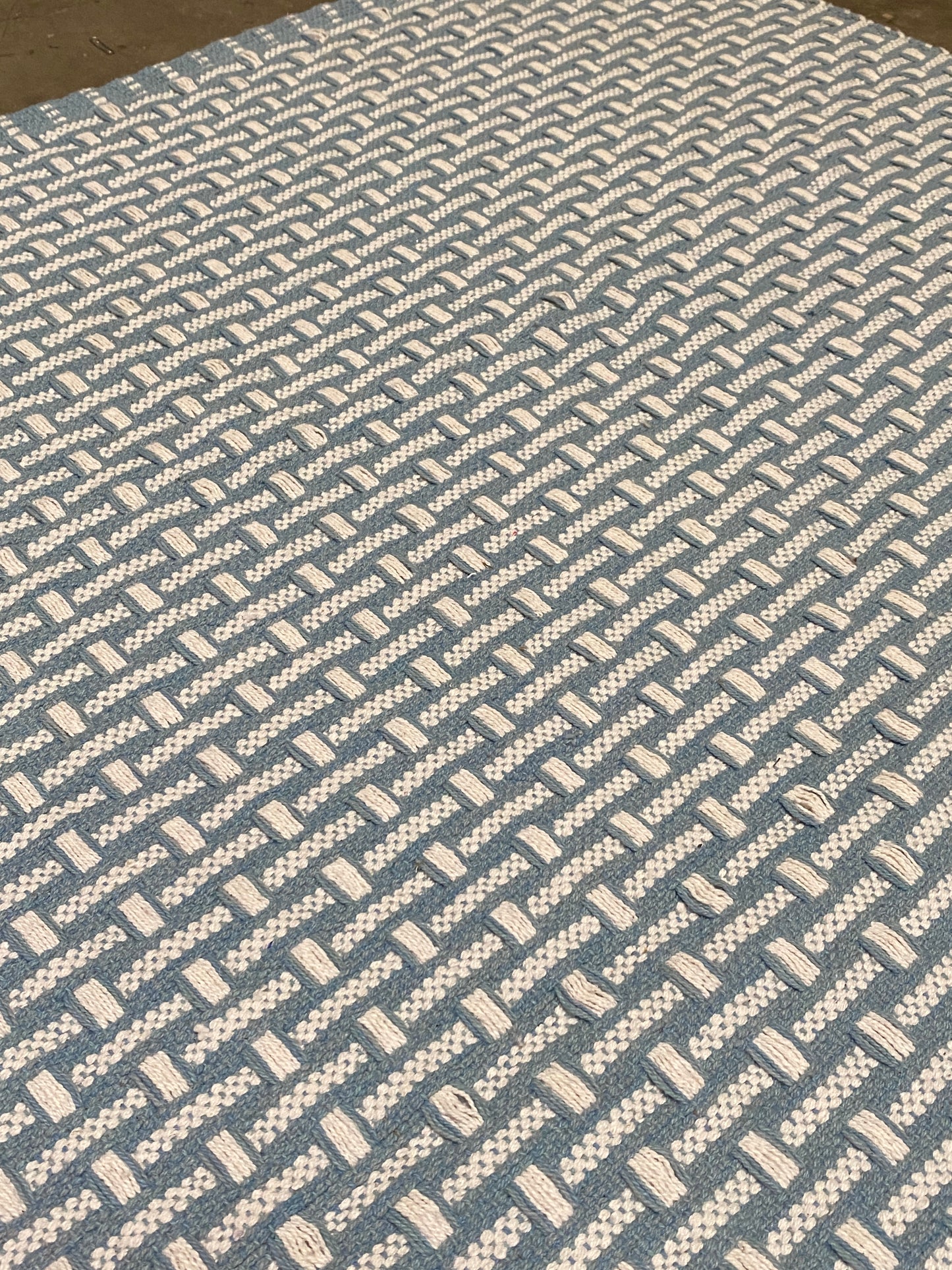 Outdoor Arthouse Basketweave - Reggie Blue