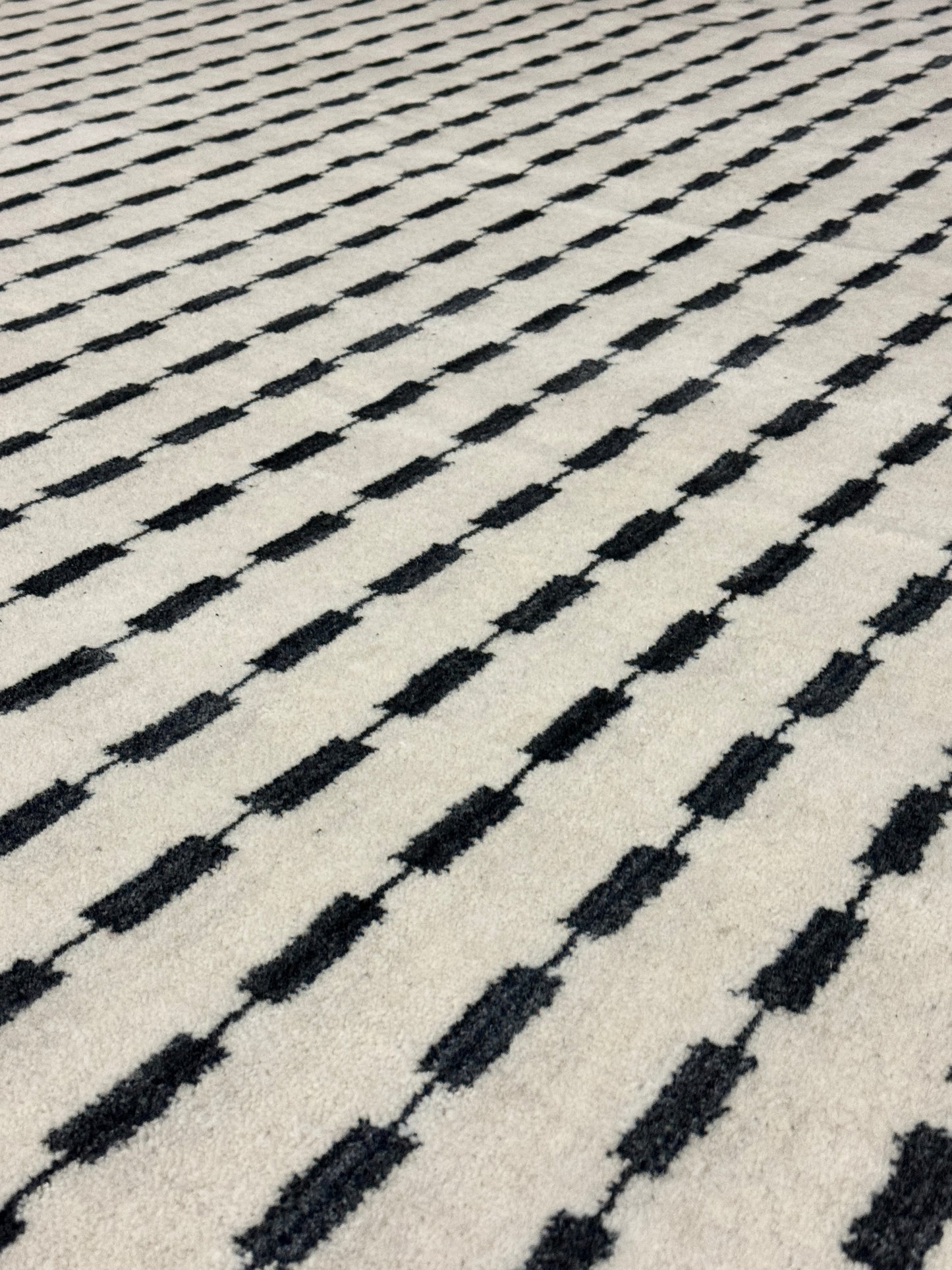 Lino - Smoke Blue & White