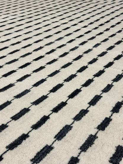 Lino - Smoke Blue & White