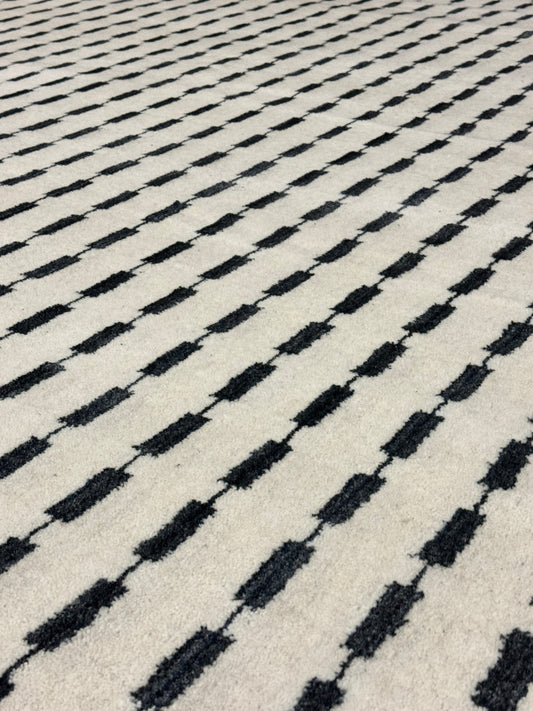 Lino - Smoke Blue & White