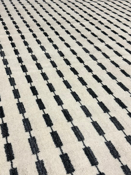 Lino - Smoke Blue & White