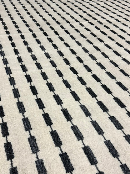 Lino - Smoke Blue & White