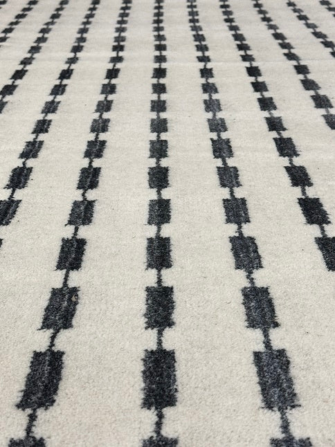 Lino - Smoke Blue & White