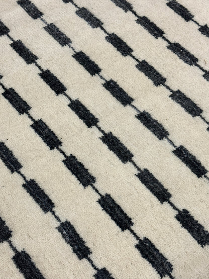 Lino - Smoke Blue & White