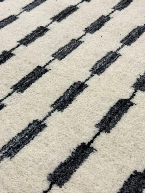 Lino - Smoke Blue & White