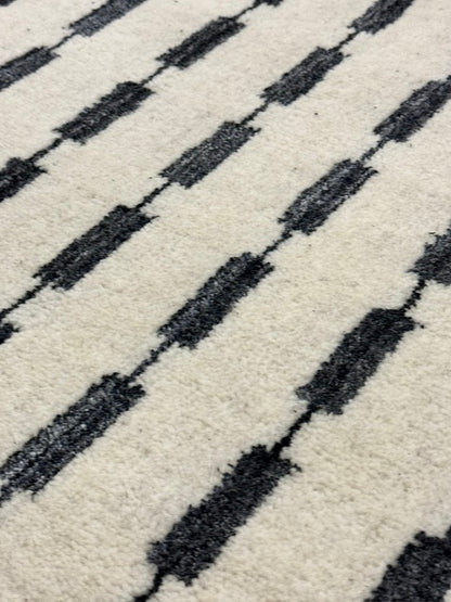 Lino - Smoke Blue & White