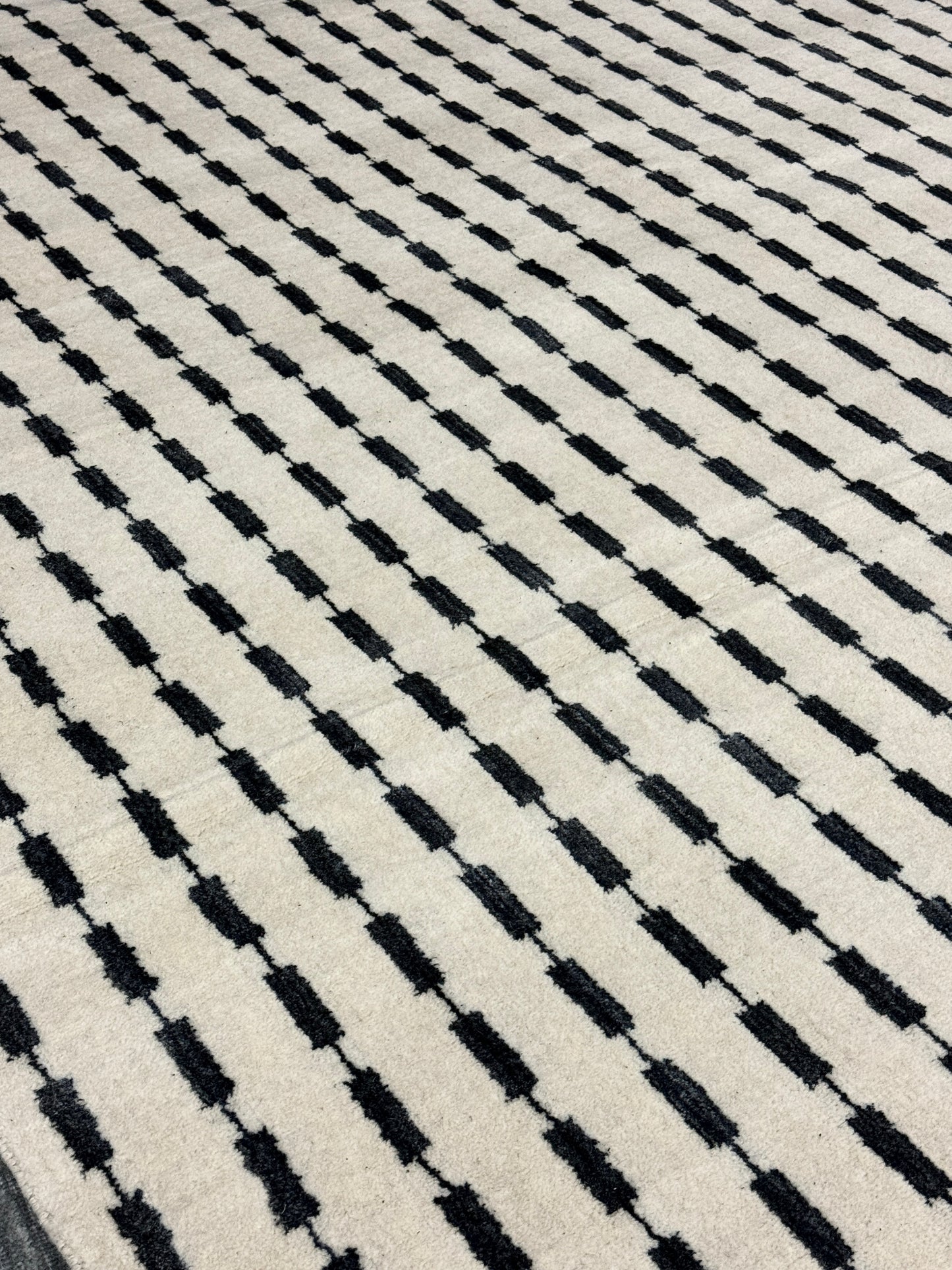 Lino - Smoke Blue & White