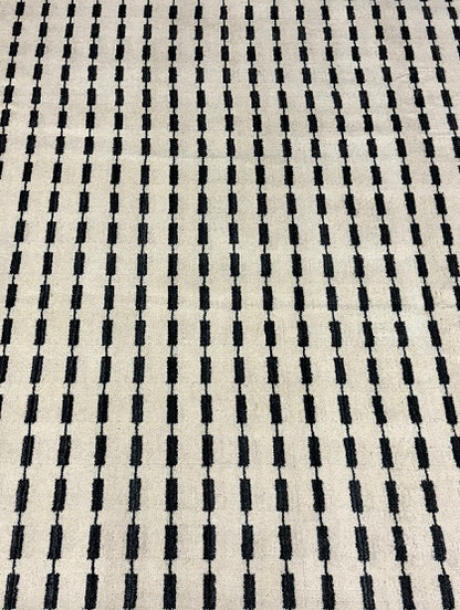 Lino - Smoke Blue & White