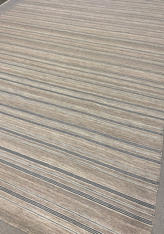 Archive Sale Surri Stripes - Beige & Blue Ombre 7ft 6in x 9ft 10in