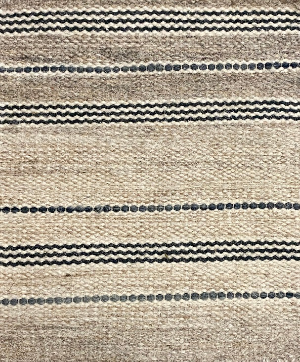 Archive Sale Surri Stripes - Beige & Blue Ombre 7ft 6in x 9ft 10in