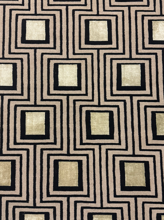 Halle Tibetan Trellis - Taupe & Gold