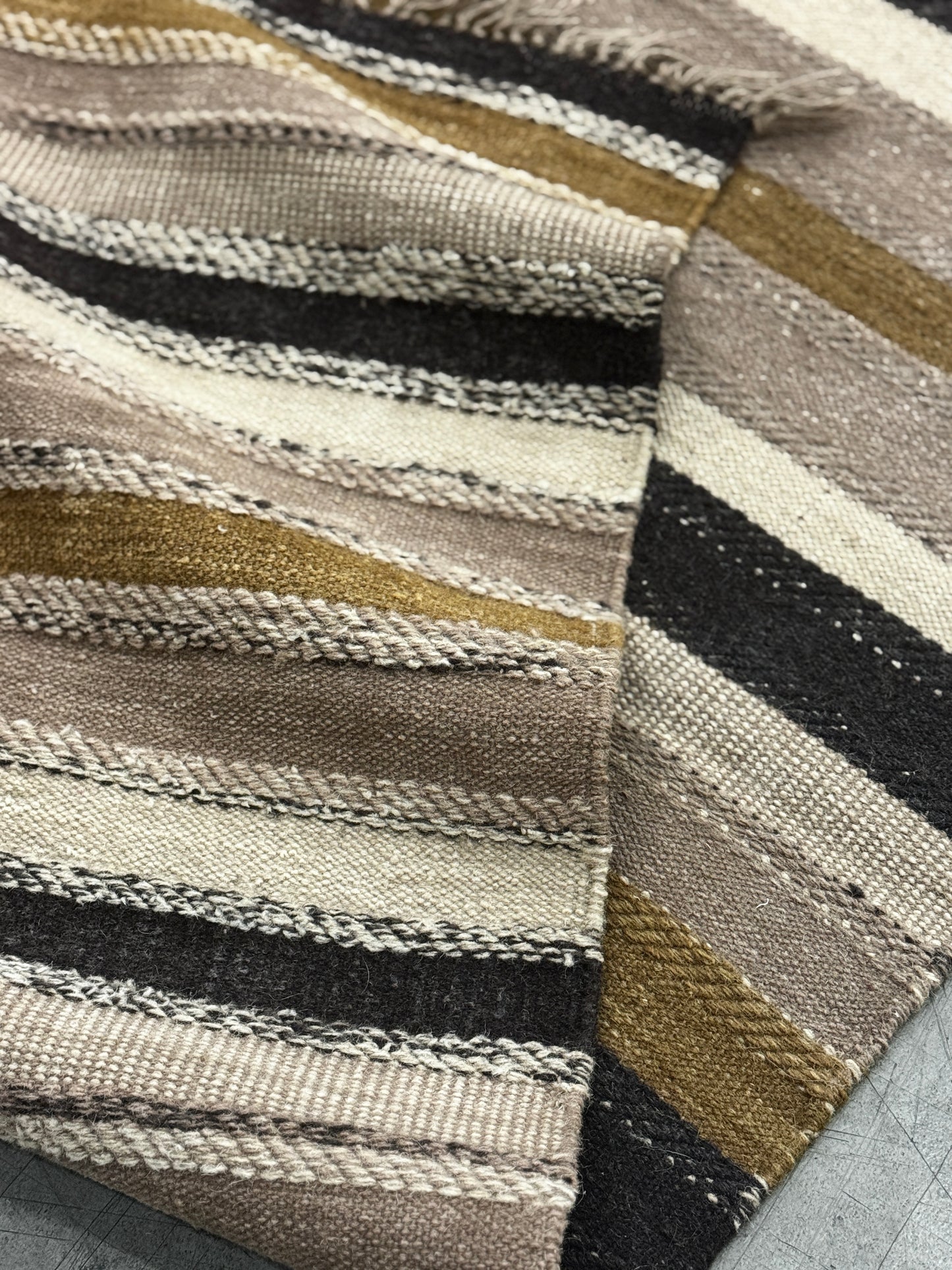 Archive Sale Vintage Stripe - Burnt Coal 5ft x 7ft